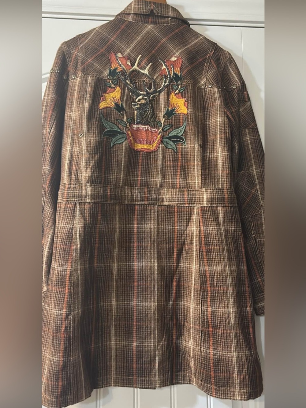 Double D Ranch Wapiti Valley field Jacket beaded embroidered deer RTL $495 S new - Picture 11 of 11